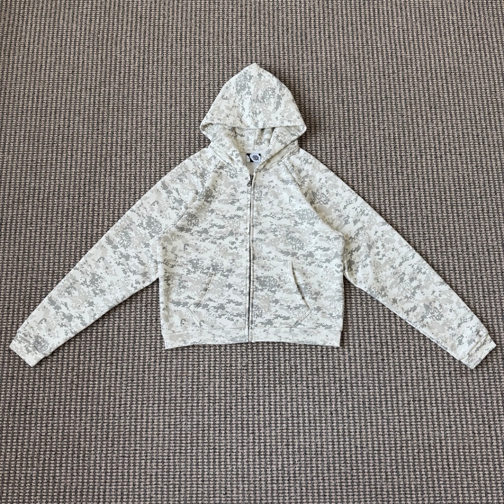 mertra - Camo Zip Hoodie [White]