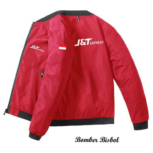 Jaket JNT Express Sablon J&T Waterproof Terbaru-JAKET JNT EXPRESS SABLON J&T WATERPROOF TERBARU