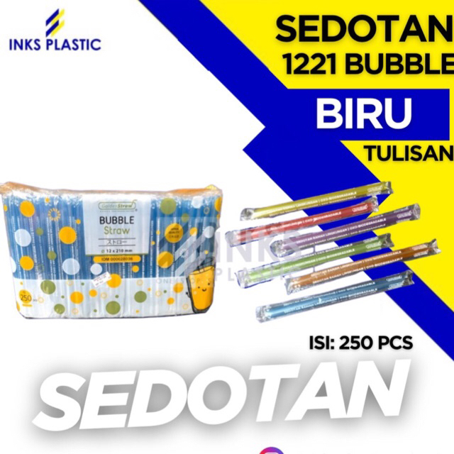 SEDOTAN BUBBLE WARNA WARNA STERIL STRAW BOBA RUNCING HIGIENIS (250 PCS)