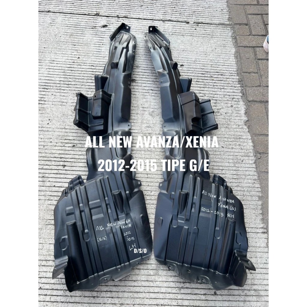 LINER INNER FENDER PLASTIK ALL NEW AVANZA XENIA G 2012 UP DEPAN R/L IMPORT
