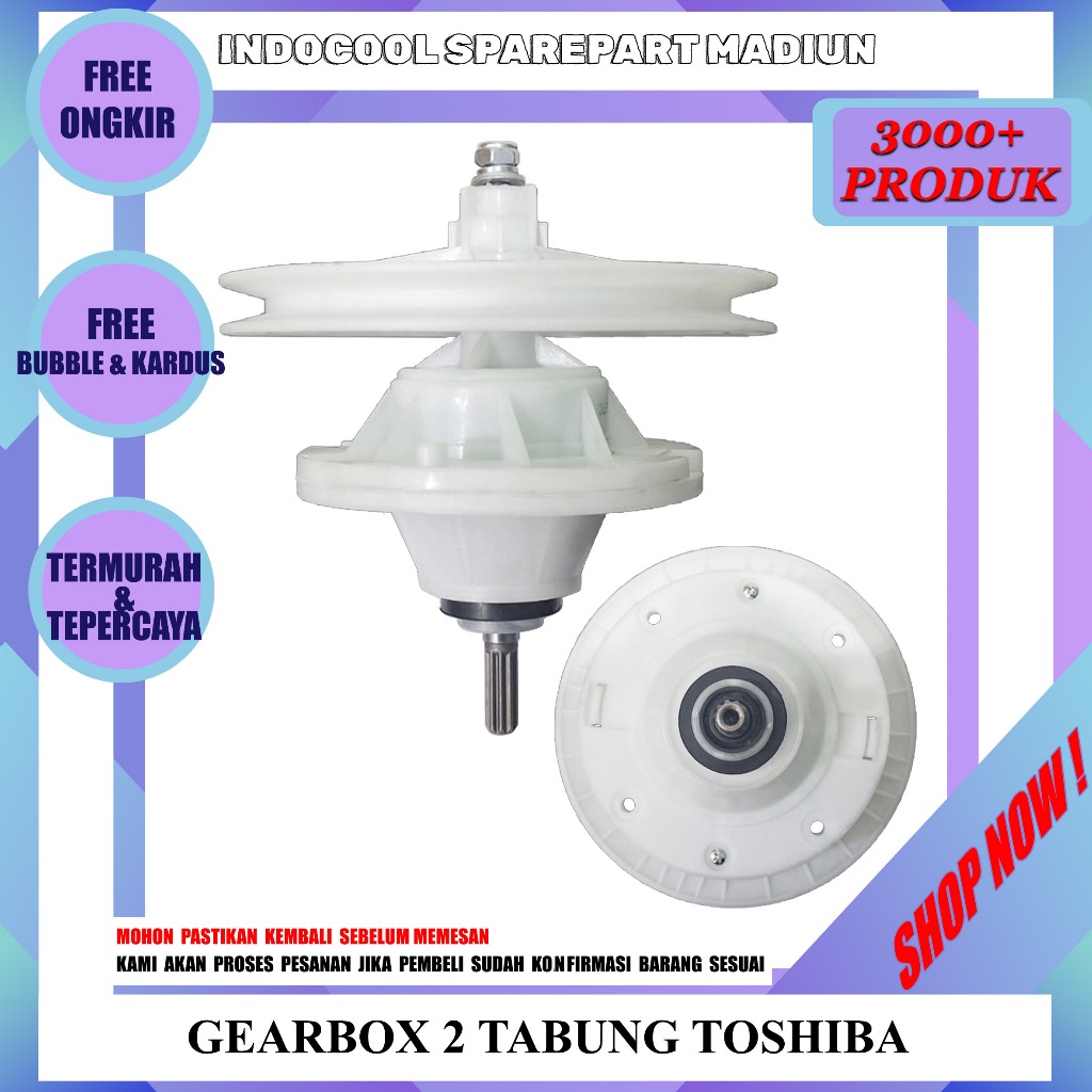 GTS GEARBOX MESIN CUCI GIGI 10 / GEARBOX MESIN CUCI 2 TABUNG TOSHIBA