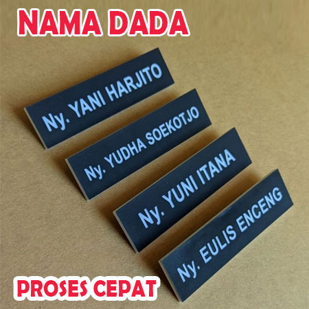PAPAN NAMA AKRILIK MENGGUNAKAN PENITI / NAME TAG / PIN / PIN NAMA / PIN PNS / PIN ASN