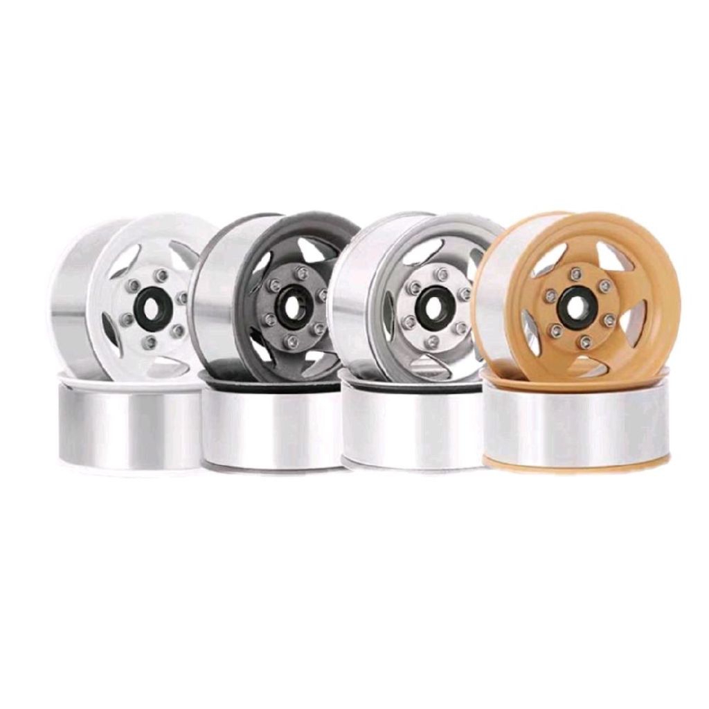 4pcs Metal Velg 1.55  Beadlock Rc Axial scx10 D110 D90 Rc4wd 1/10 Mn128 1/12 Velg Beadlock 1.55 Rc