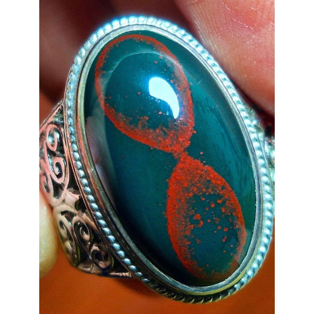 Cincin batu akik nogosui ring perak