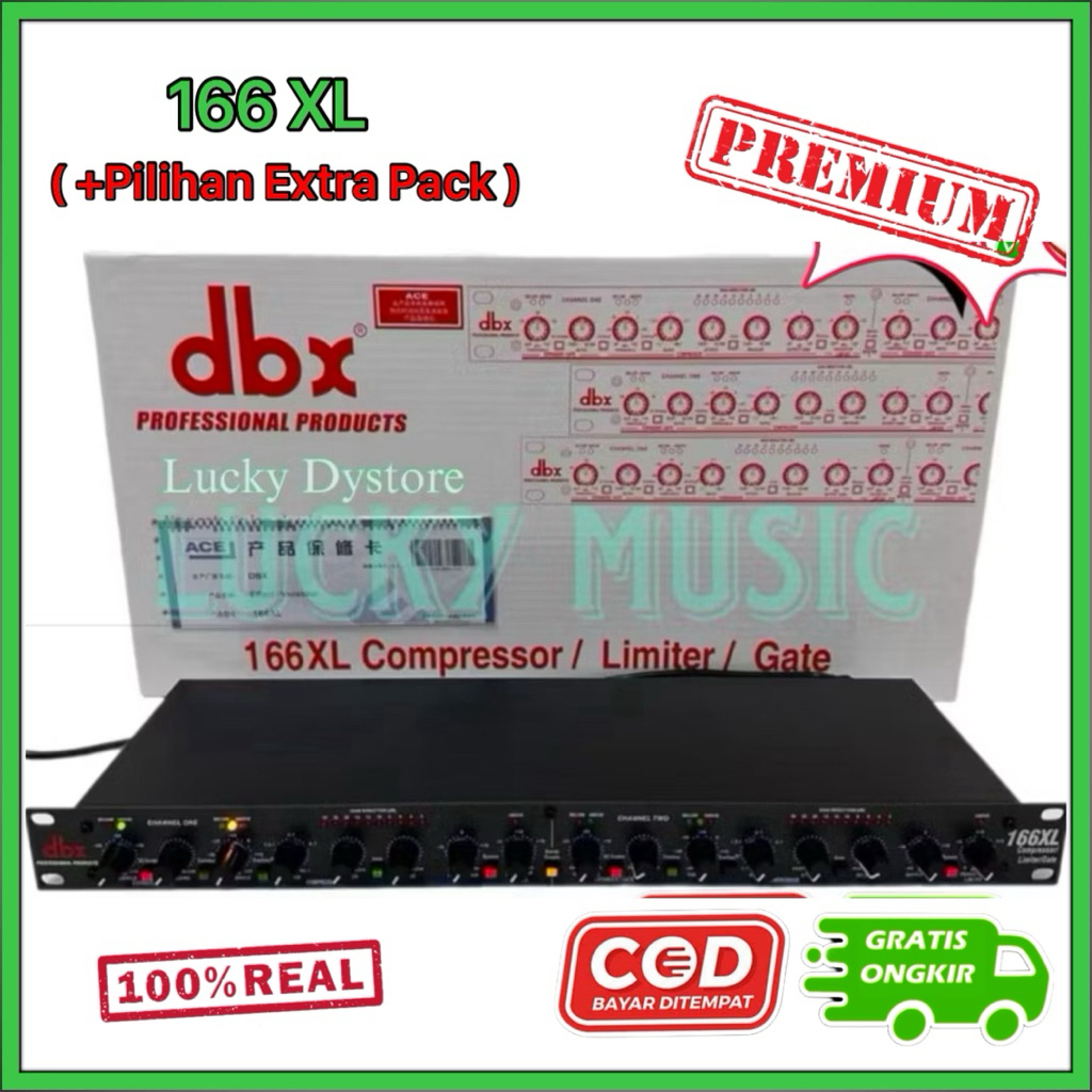 Compressor DBX 166 XL Grade A Limiter dbx 166 xl compresor dbx 166xl suara stabil sinyal kuat