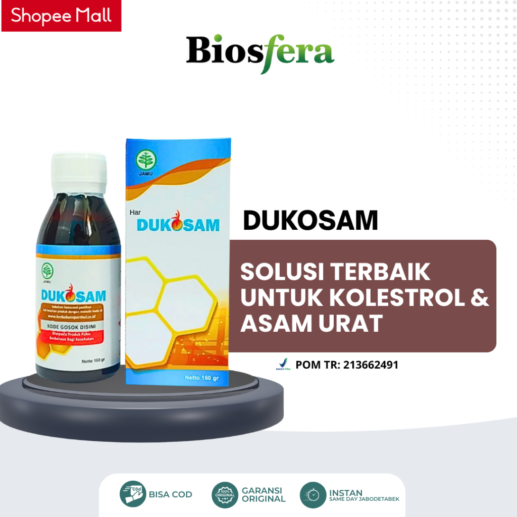 Madu Dukosam Asam Urat Kolesterol Rematik Nyeri