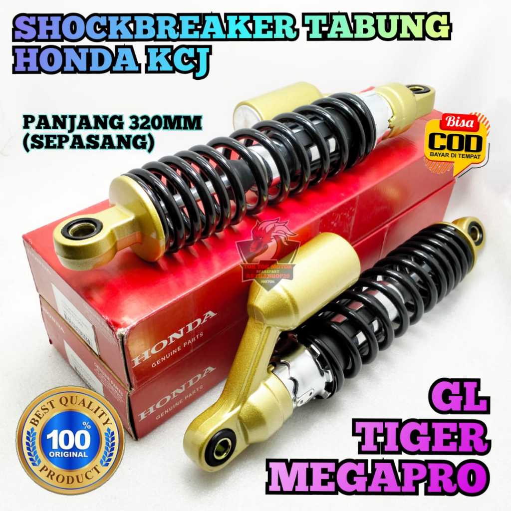 Shockbreaker tabung Belakang Kcj asli original Honda Untuk Tipe Motor Tiger Revo , Megapro Hiu , Meg