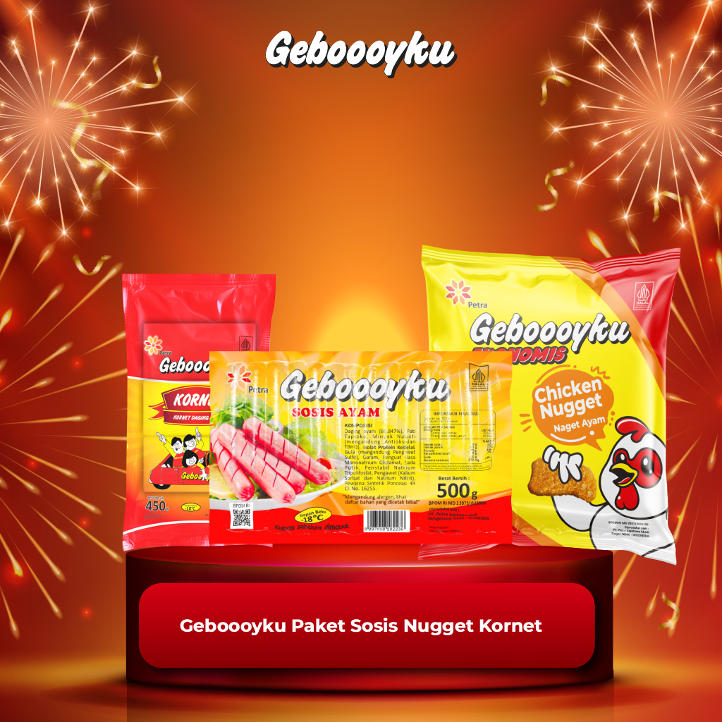 Geboooyku Paket Nugget Kornet Sosis 3 Pack