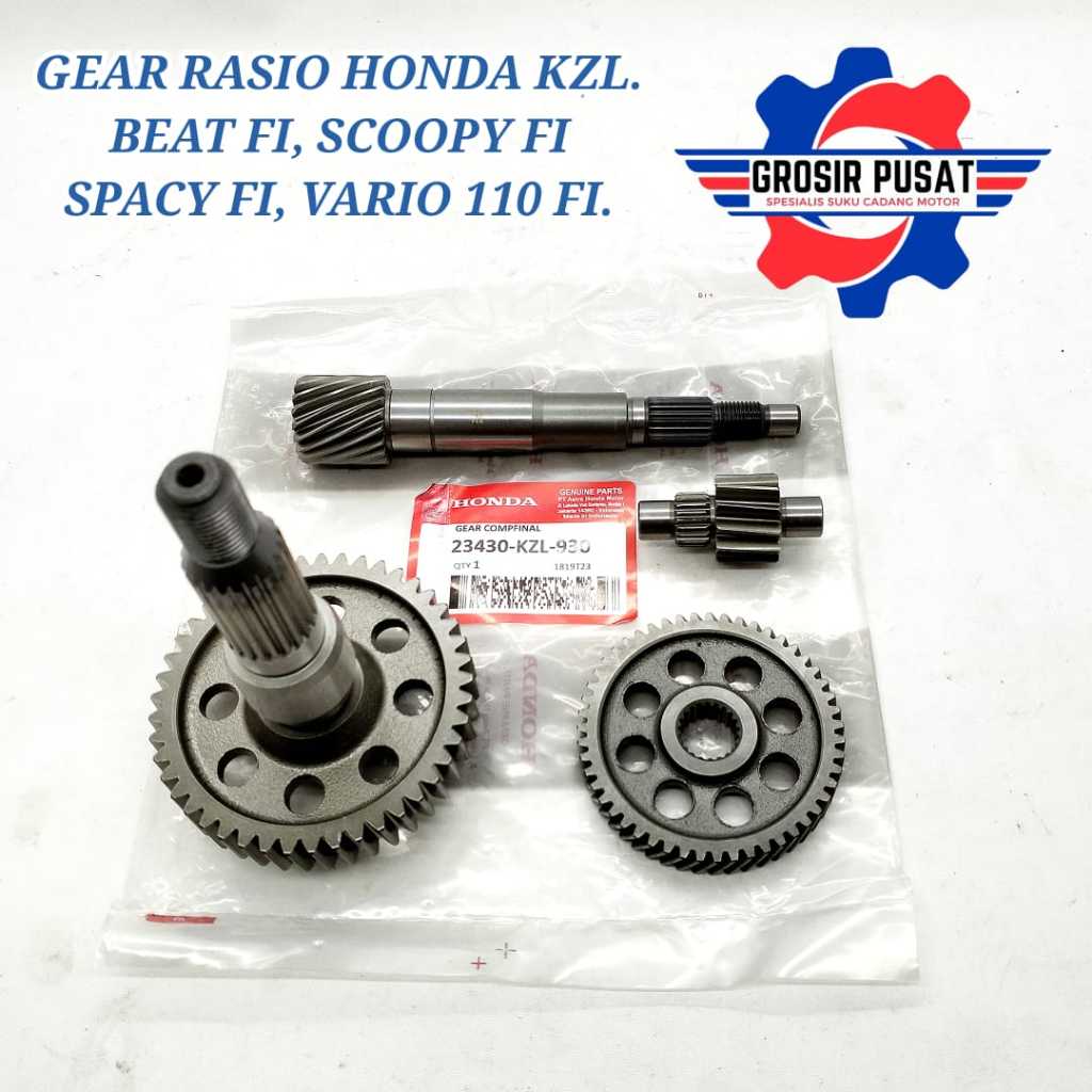 GIGI RASIO HONDA KZL BEAT FI GEAR RASIO SET ORI VARIO 110 FI GIR RASIO ORI HONDA SCOOPY FI SPACY FI