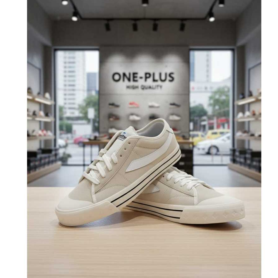 [ONEPLUS] Delta Street - OffWhite | Sneakers Kasual Kets Spatu Cewe Sneaker Cowo Original Terbaru