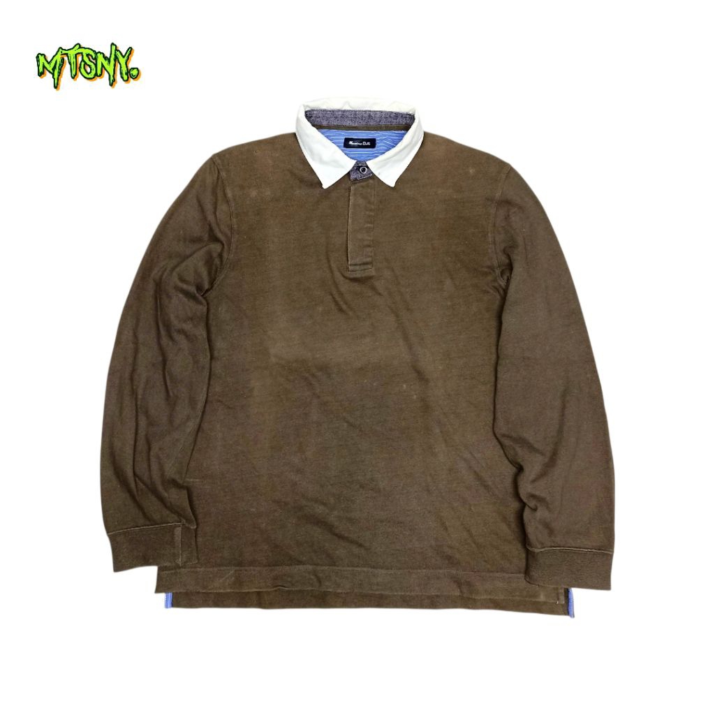 Kaos Tshirt Kemeja Polo Lengan Panjang Massimo Dutti Vintage Retro Branded Luxury