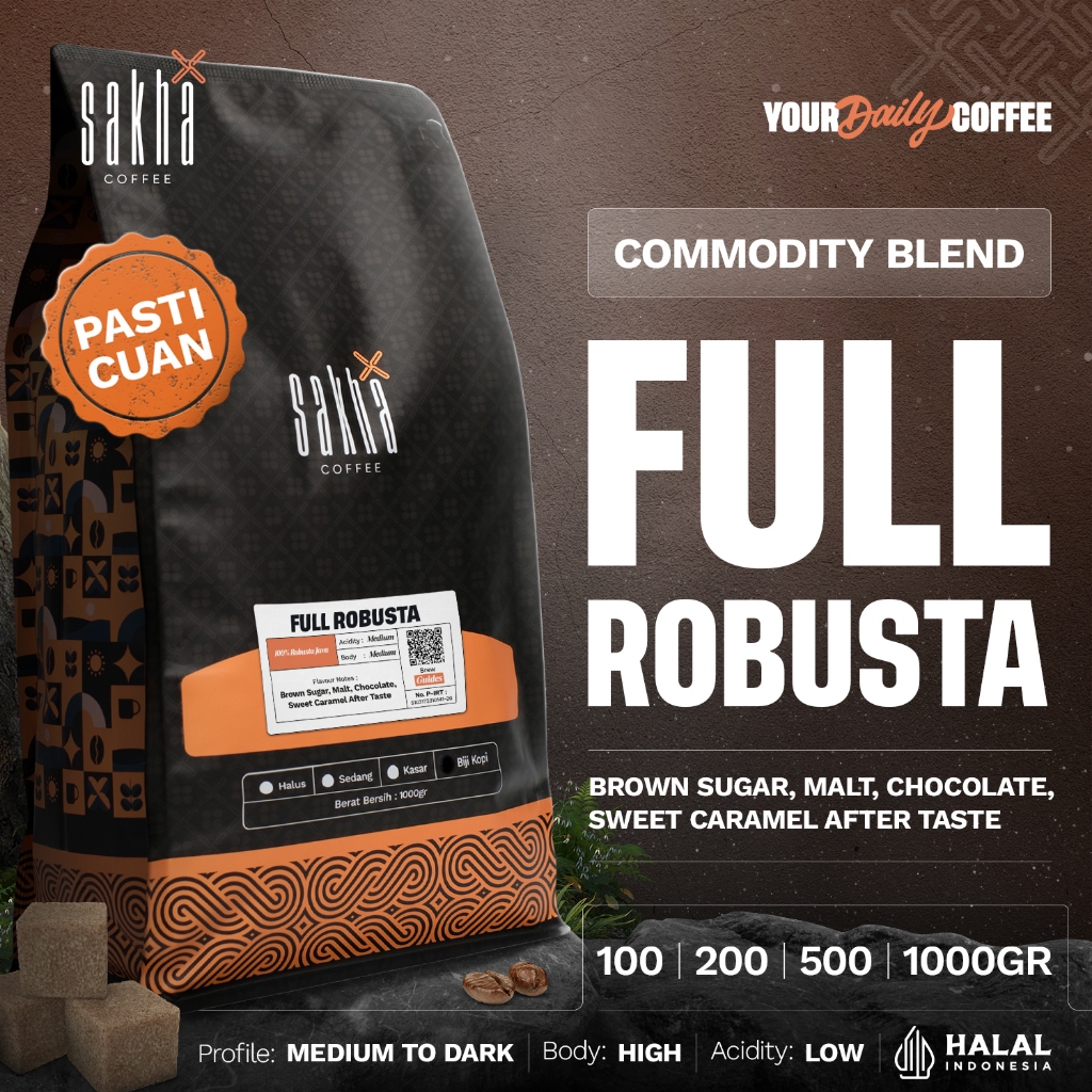 BIJI KOPI FINE ROBUSTA Espresso Coffe Based By Sakha Coffee Roastery