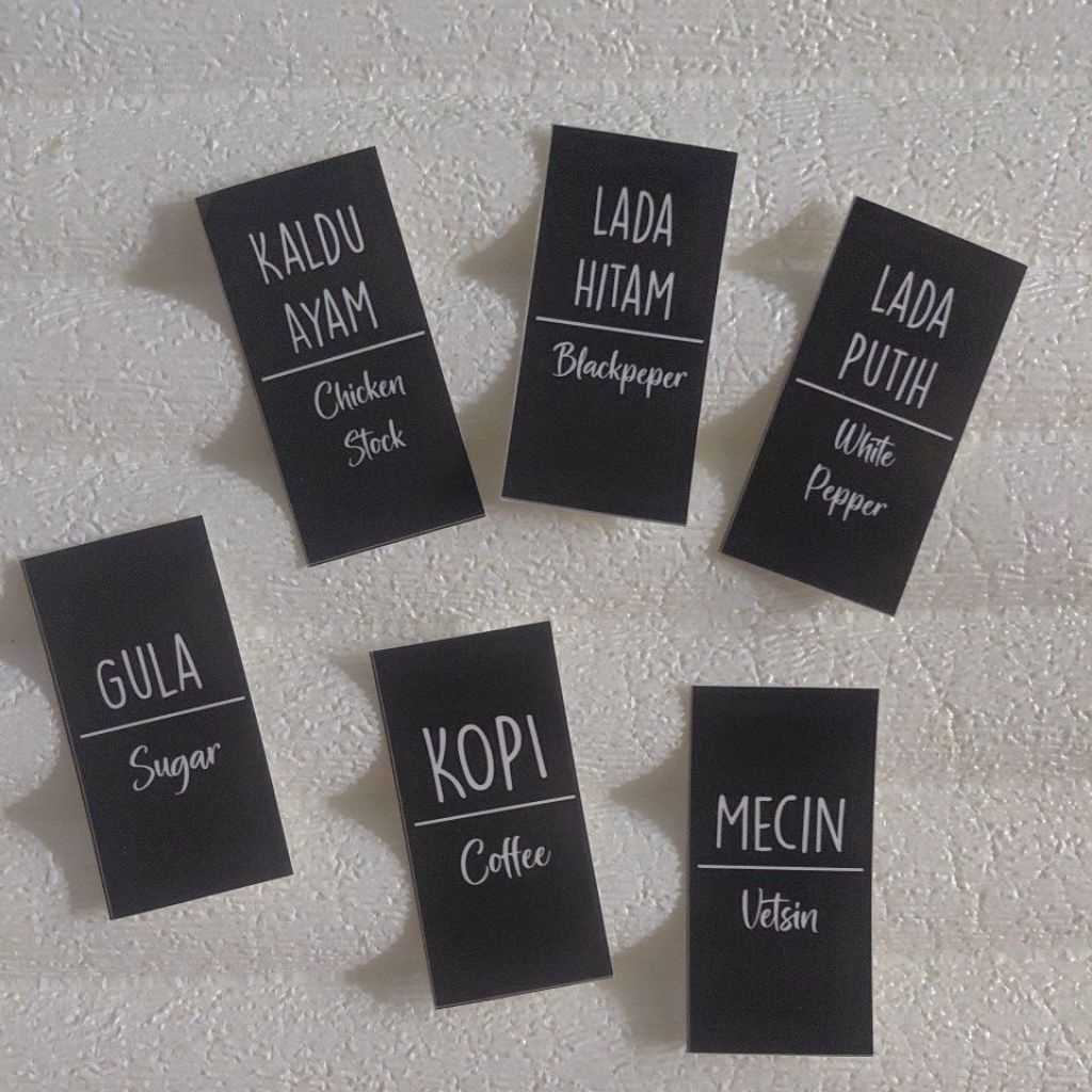 Stiker Label Bumbu Dapur Anti Air Bisa Request Tulisan