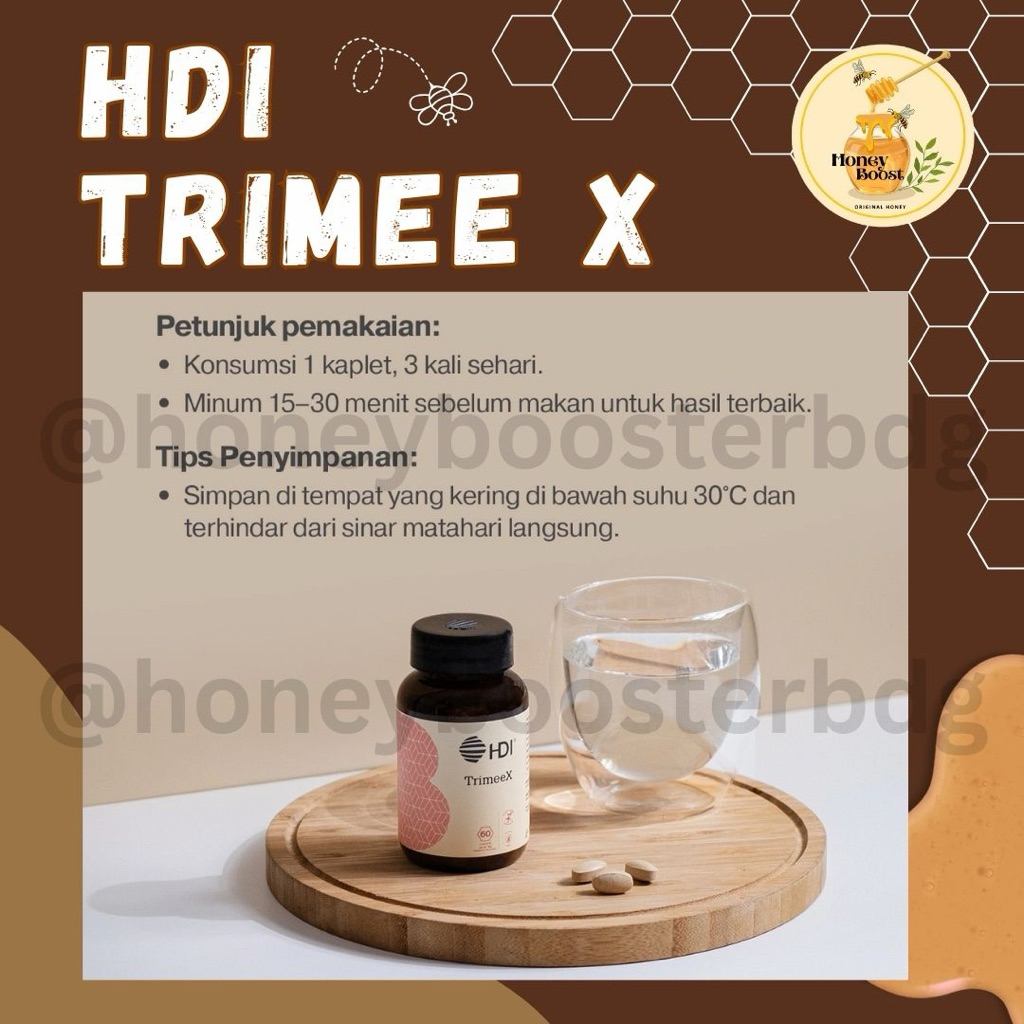 HDI Trimee X - 60 Kapsul – Suplemen Herbal Diet & Kontrol Berat Badan | ORIGINAL 100%