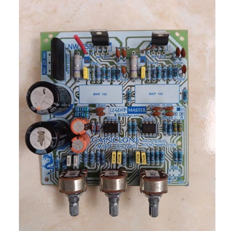Kit power amplifier stereo gainclone LM 1875
