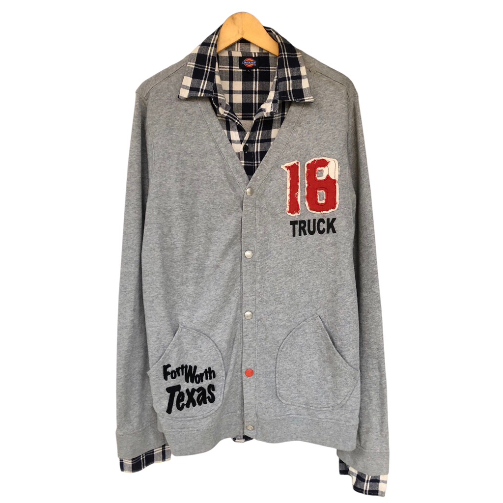 Dickies double layer cardigan jacket / dickies outer jacket / dickies workwear shirt