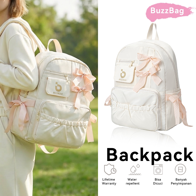 BUZZBAG - Tas sekolah aesthetic korean style tas sekolah wanita tas sekolah sma korean style tas ran