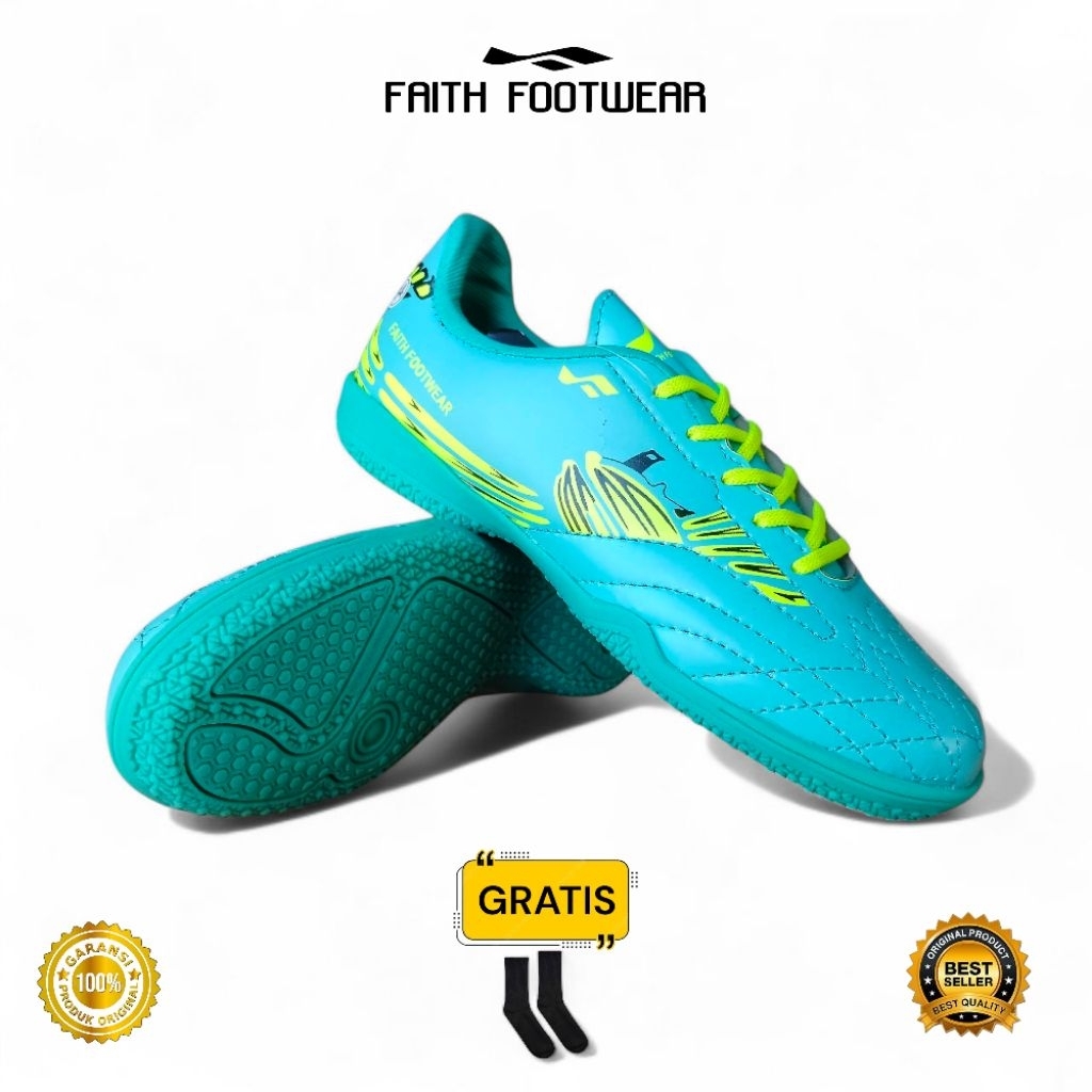 FAITH FOOTWEAR - Sepatu Futsal Anak Kids Dhaun Olahraga Original