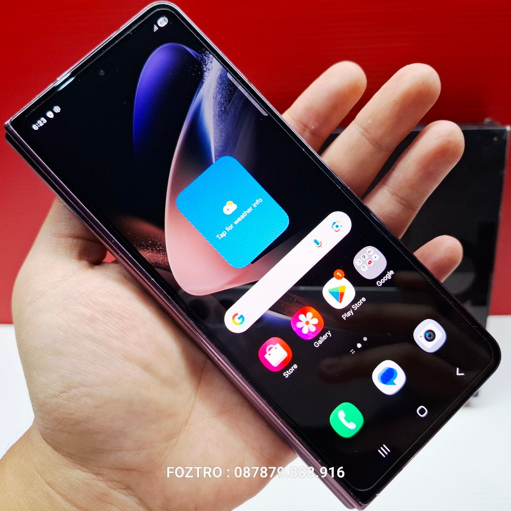 Samsung Galaxy Z Fold 4 12/512GB Exclusive Burgundy Fullset Resmi SEIN