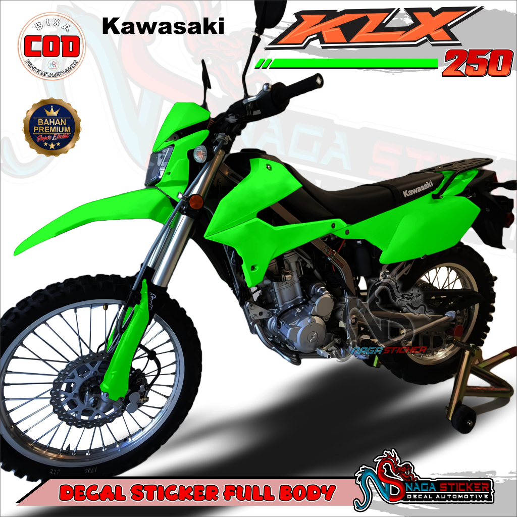Bisa COD Decal Sticker Full Body KAWASAKI KLX 250  Motif SIMPEL KLX2501 STICKER Custom Dekal