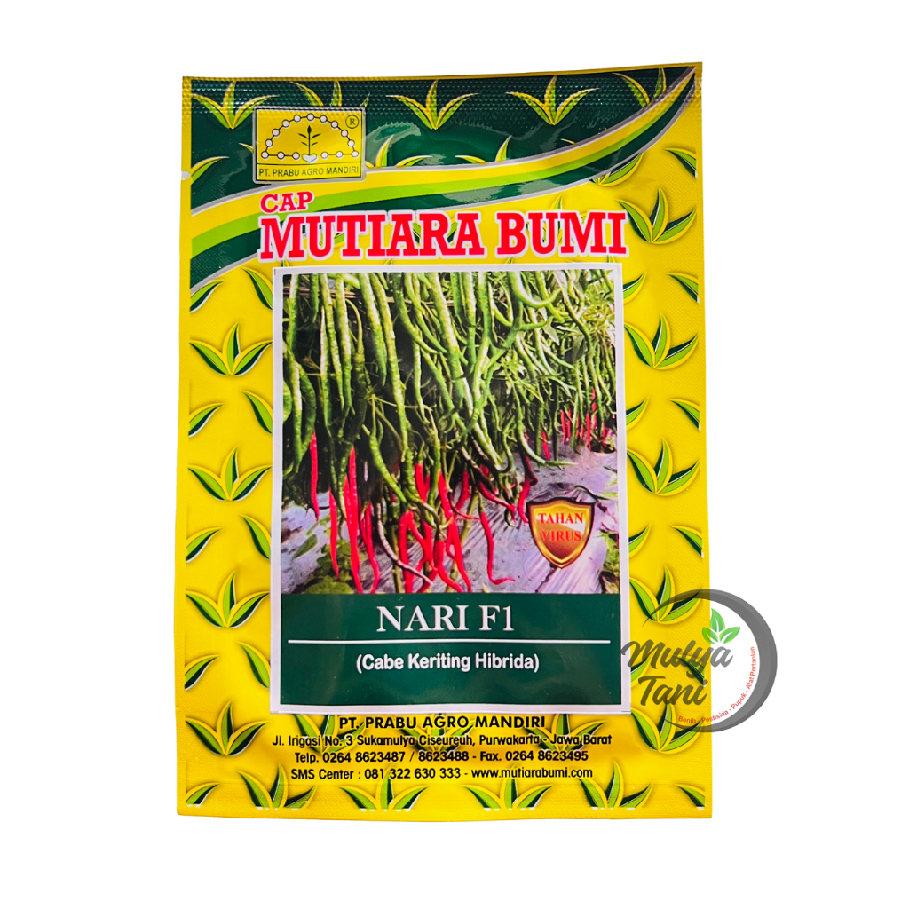 Benih Cabe Keriting Nari F1 10 Gram Original Cap Mutiara Bumi