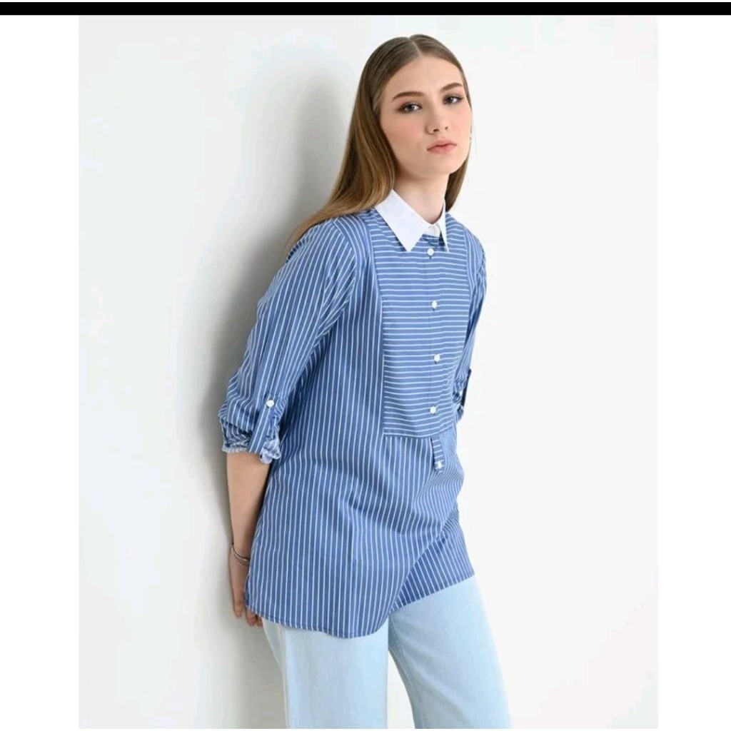 GEULIS OBELIA SHIRT BLUE L