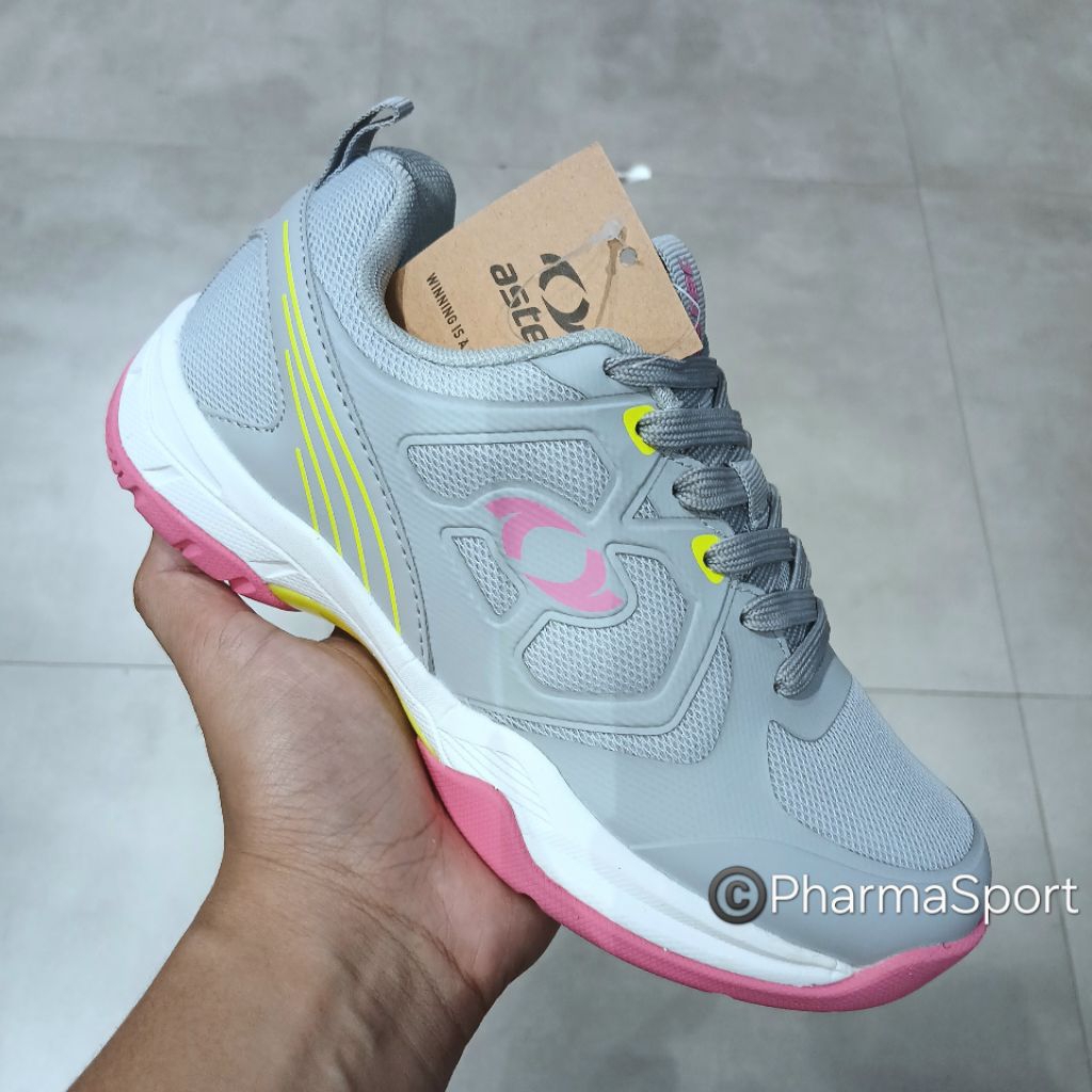 BULUTANGKIS Sepatu Astec Koya Grey Pink keren Tenis Padel
