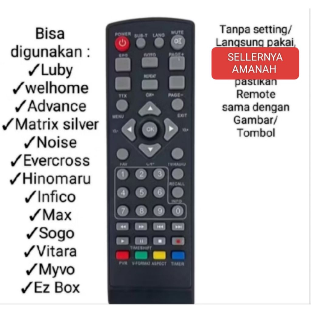 REMOTE STB Universal Luby Advance Evercoss