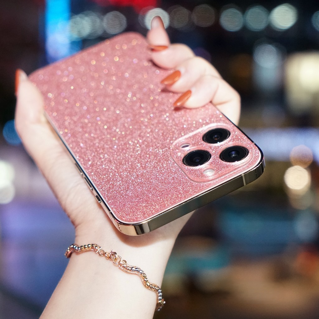 Anti Crack + Sticker Glitter Skin Case Iphone 17 17 Air 17 Pro 17 Pro Max X XR XS XS Max