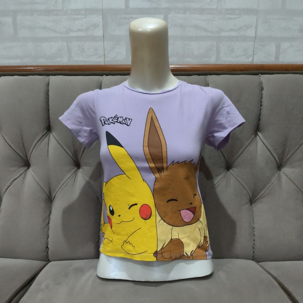 Kaos Hnm x Pokemon Lilac Size 130/7-8y
