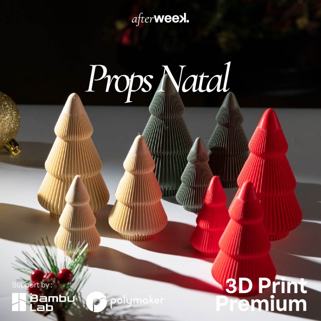 Props Foto Pohon Natal | 3D Print | Custom Props Foto | Props Foto 3D | Dekorasi Foto Natal