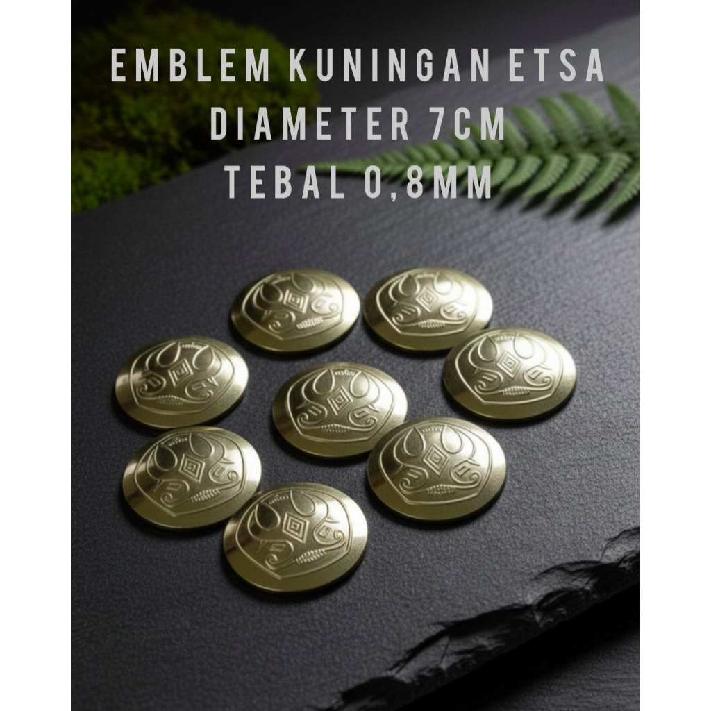 plat Kuningan etsa grafir|custom|Model bulat cembung.