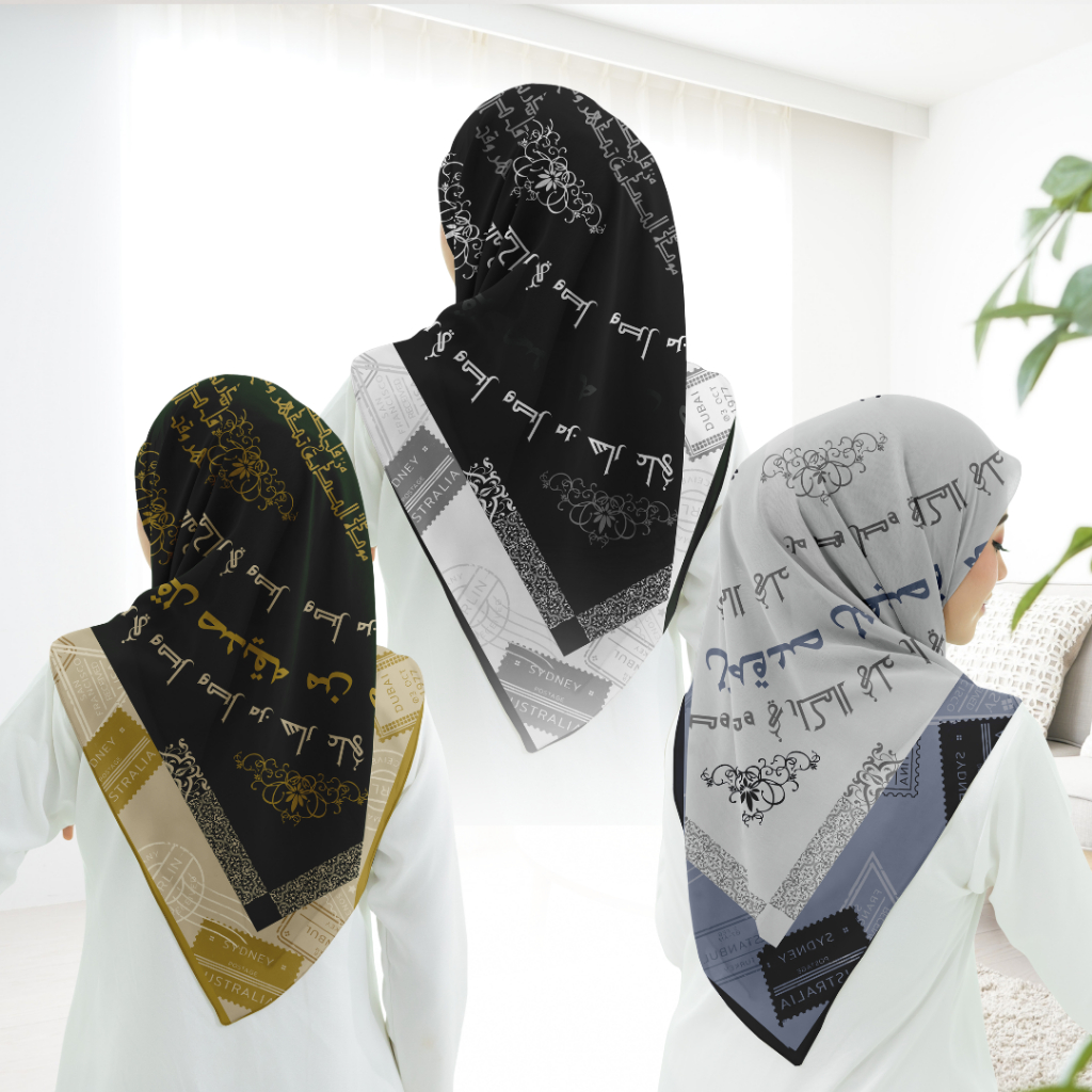 Shofa Fashion - Hijab kerudung segi empat Voal motif series Aafia
