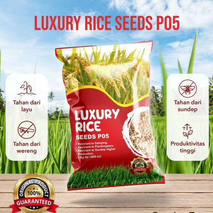 Benih Padi P05 1Kg - Bibit Padi UngguPadi Sawah - Benih Padi Premium - Bibit Padi Kualitas Terbaik -
