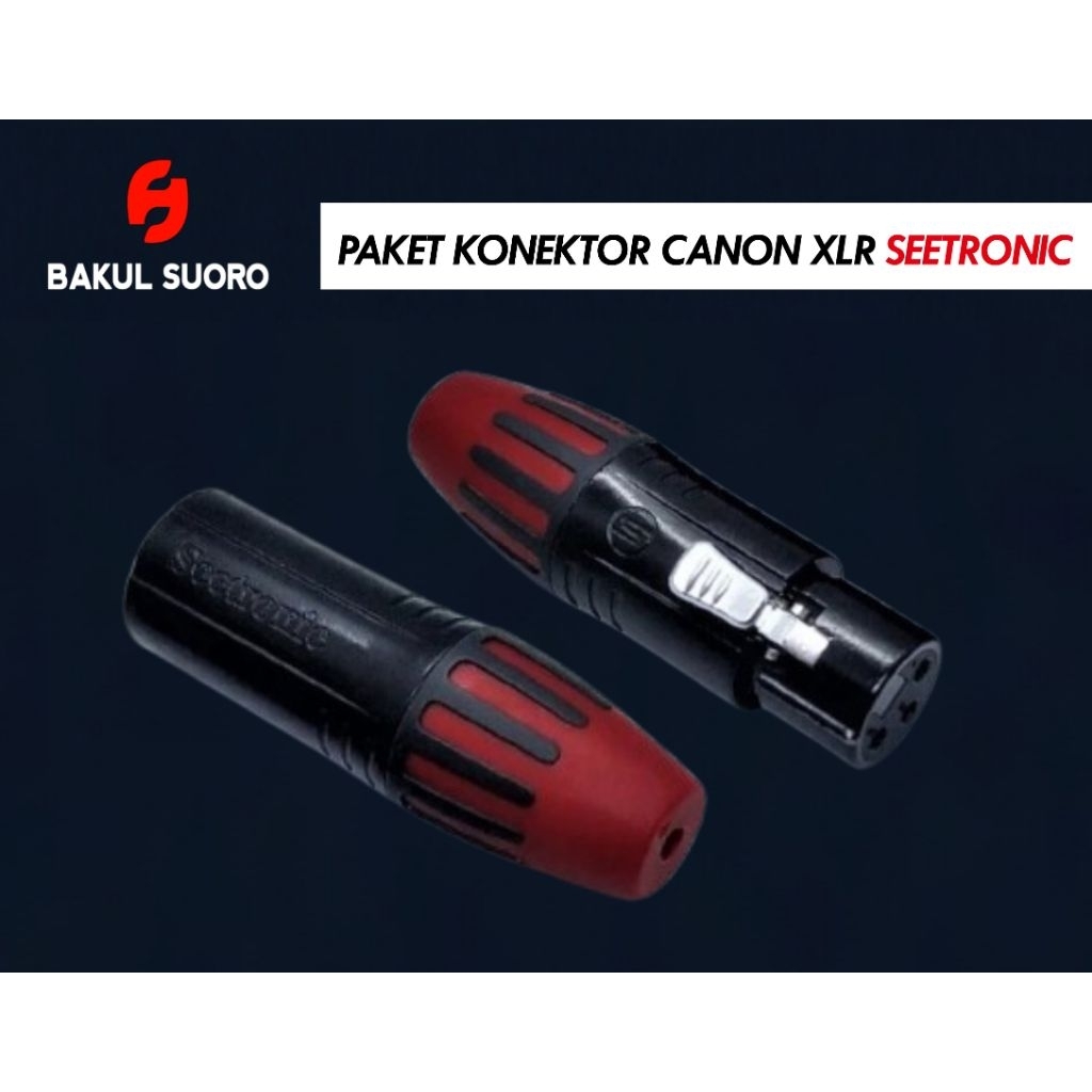 Seetronic 2Pcs Socket Jack Canon XLR Male Female Microphone Plug 3 pin
