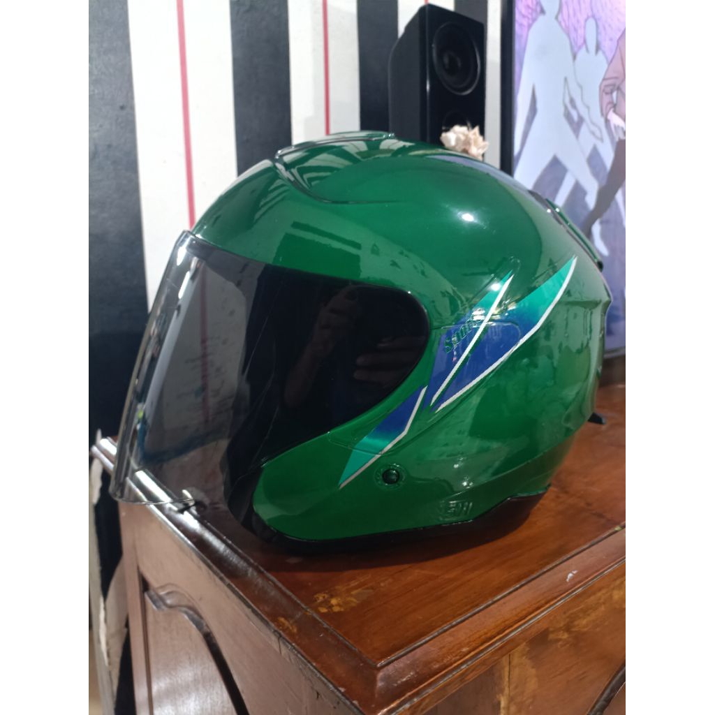 Helm Half Face Kyt Kyoto Original Size L user M masuk repaint free spoiler baru