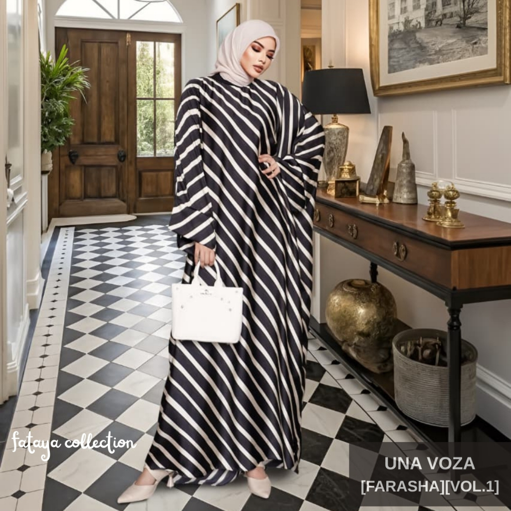 Fataya Collection UNA VOZA Abaya Farasha - Kain Silk