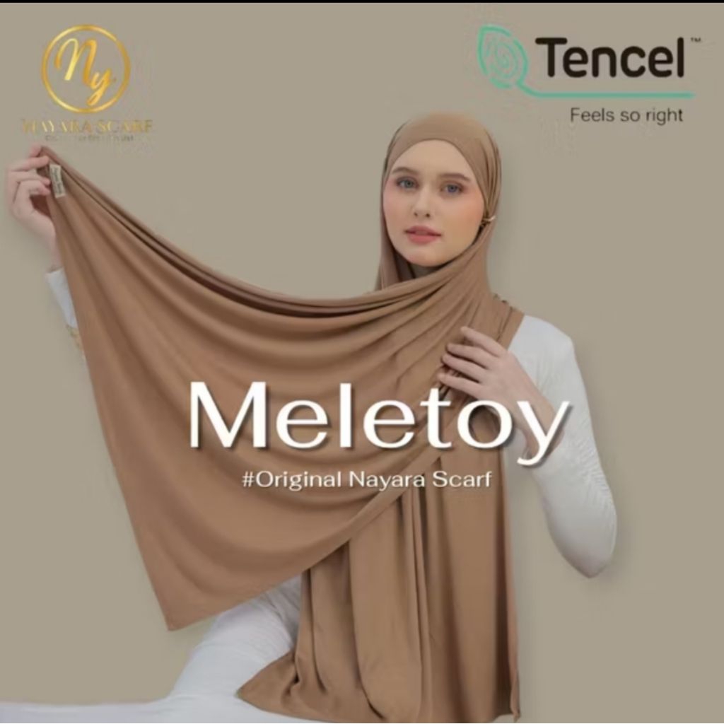 Nayara Scarf Pashmina Kaos Tencel Meletoy Premium