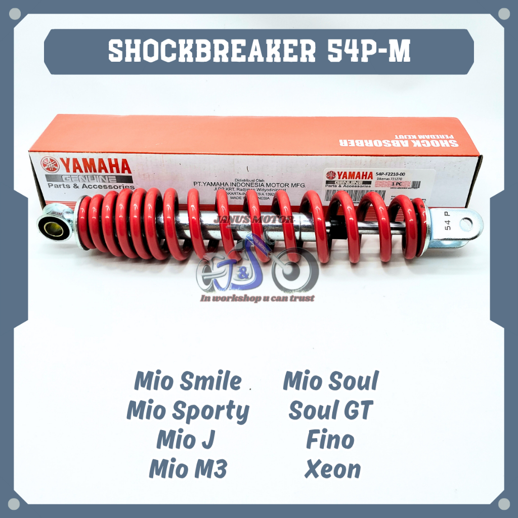 Shockbreaker Belakang Yamaha 54P Merah Shock Breaker Mio Smile Mio Sporty Mio J Mio M3 Mio Soul Soul