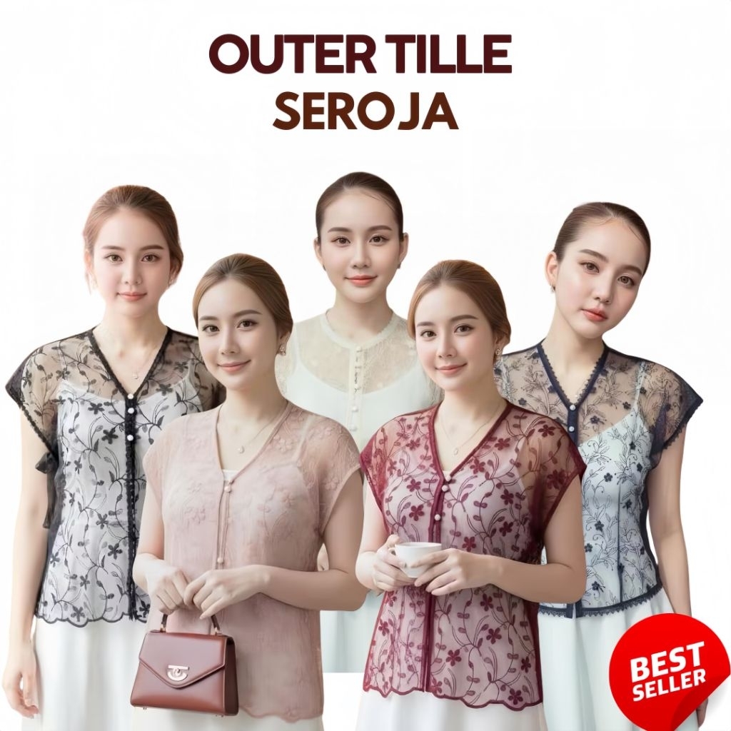 OUTER VEST OUTER KEKINIAN TILE BORDIR MUTIARA OUTER KONDANGAN