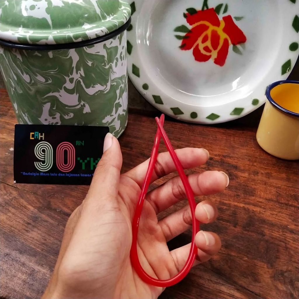 KARET PENTIL MERAH 10pcs buat Kambangan Pelampung Ketapel Dop Sepeda 10biji MURAH