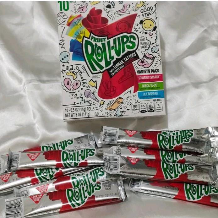 Roll ups candy permen viraaalll halal berpom Rendah gula  Snacks