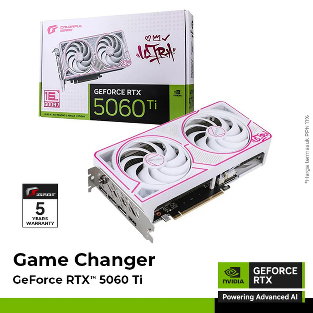 COLORFUL iGame RTX 5060 Ti 16GB Ultra W DUO OC 5060Ti 16GB-V 16G VGA NVIDIA GEFORCE