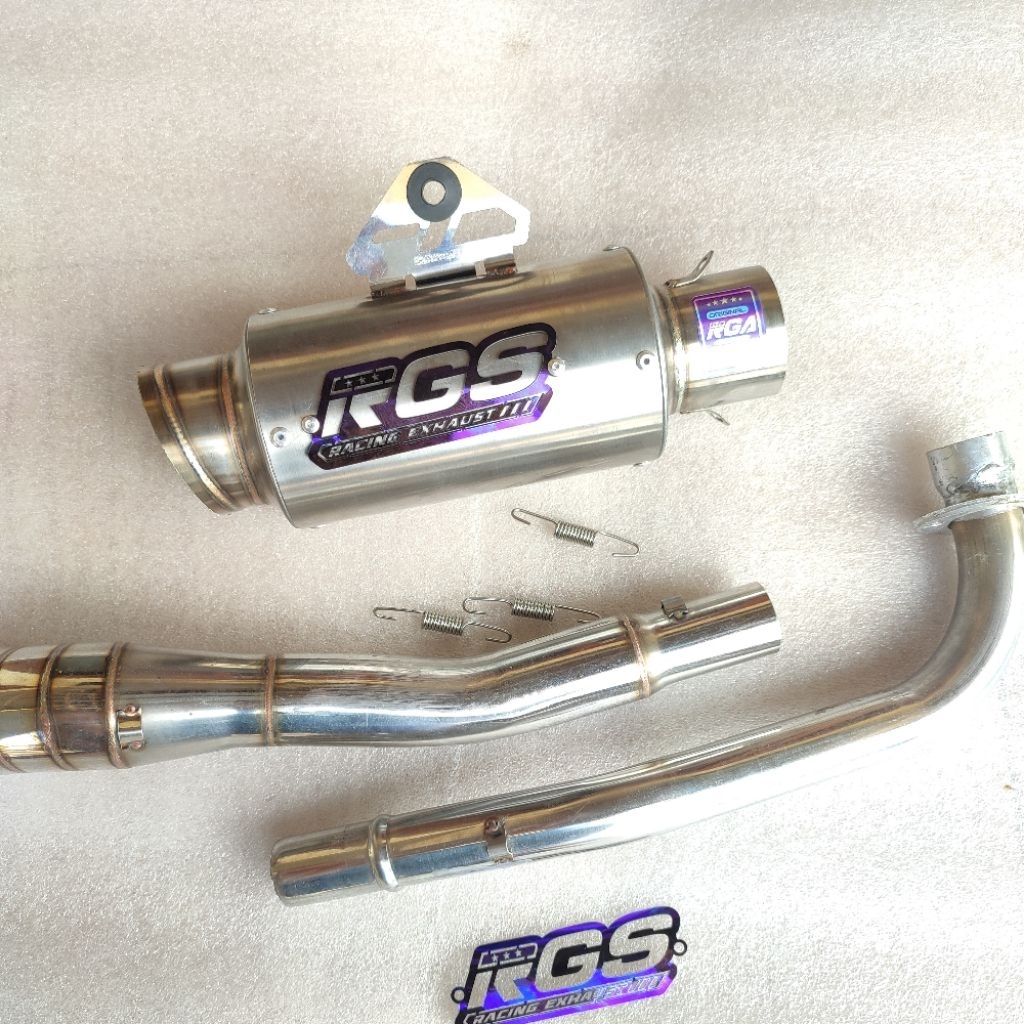 KNALPOT RGS RACING SARBOR LEHER NETRAL PNP JUPITER VEGA ASTREA GRANG SHOGUN SMASH REVO BLADE SUPRA X