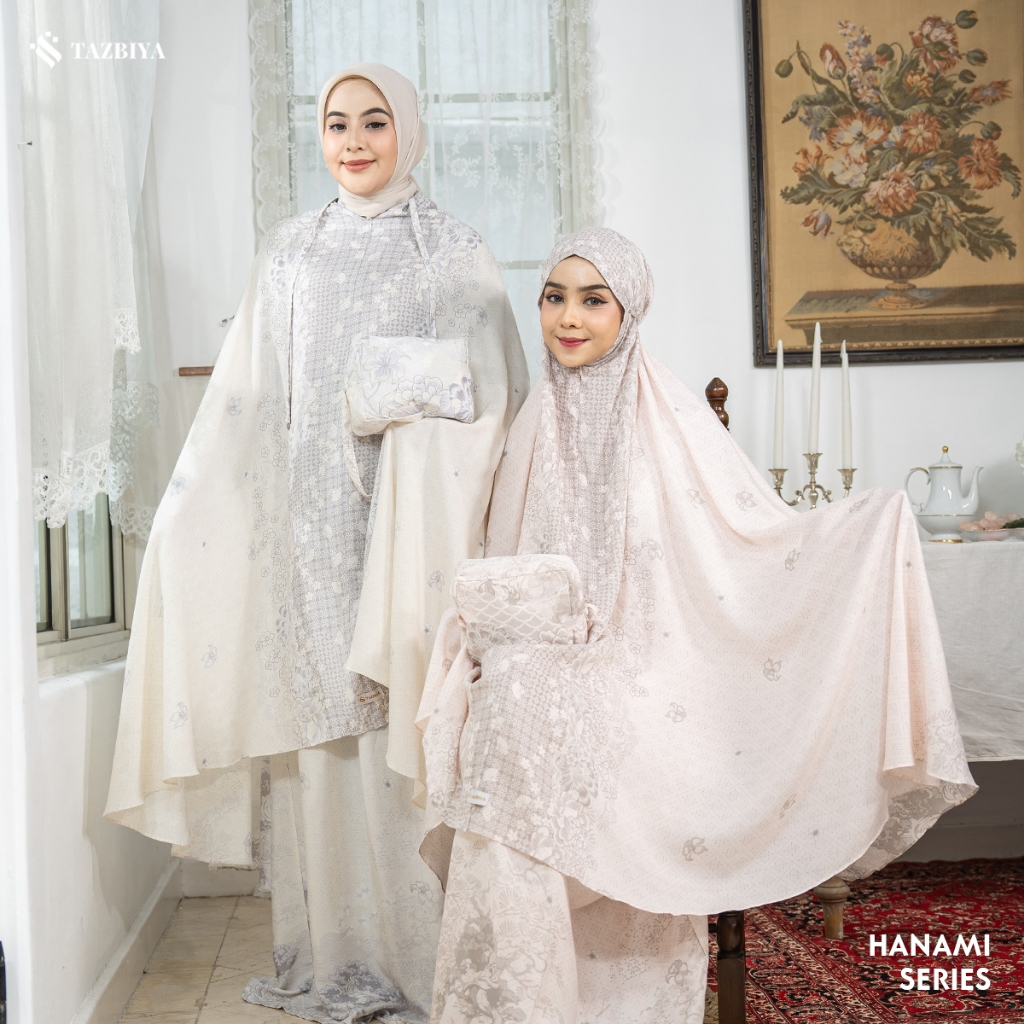 MUKENA TAZBIYA HANAMI SERIES | MUKENA RAYON DEWASA 2IN SET SAJADAH | MUKENA SAJADAH