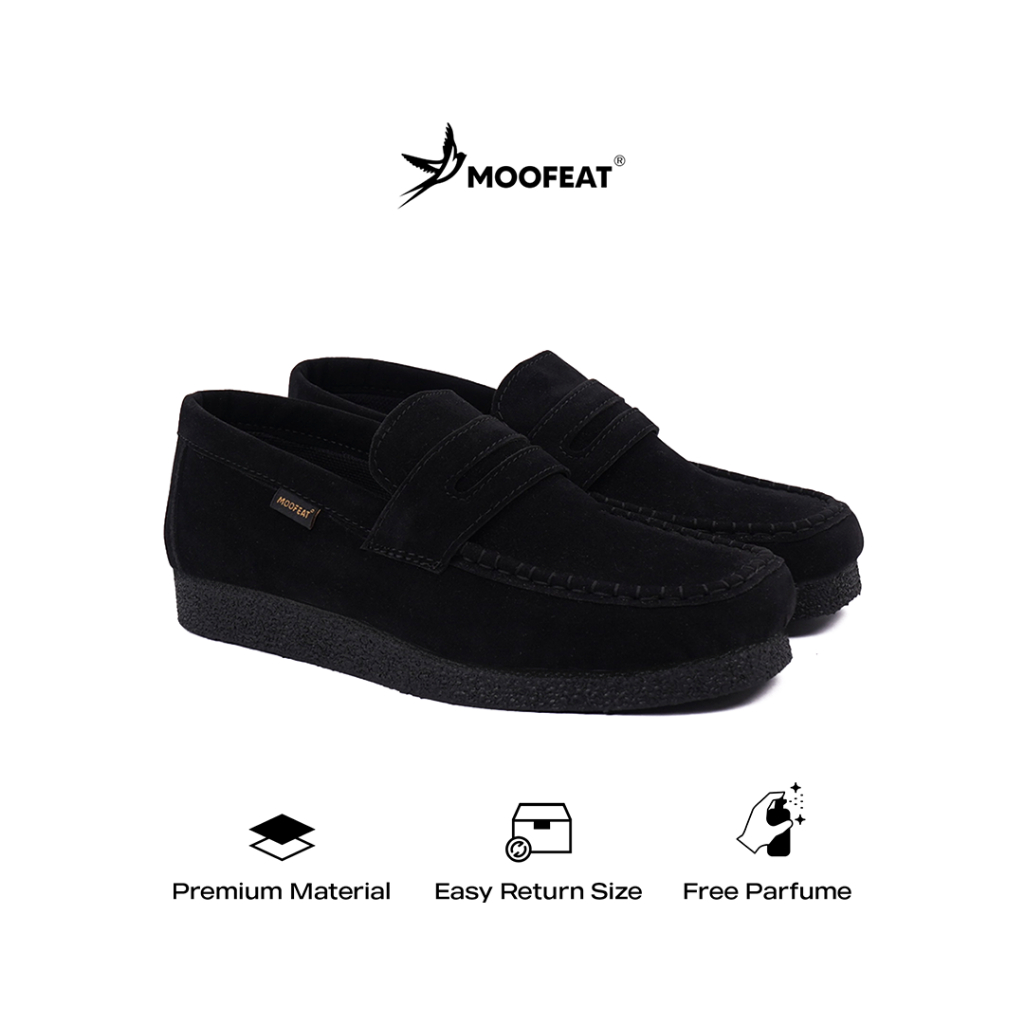 Moofeat Hugo - Sepatu Wallabees Loafers Suede Pria Wanita Casual