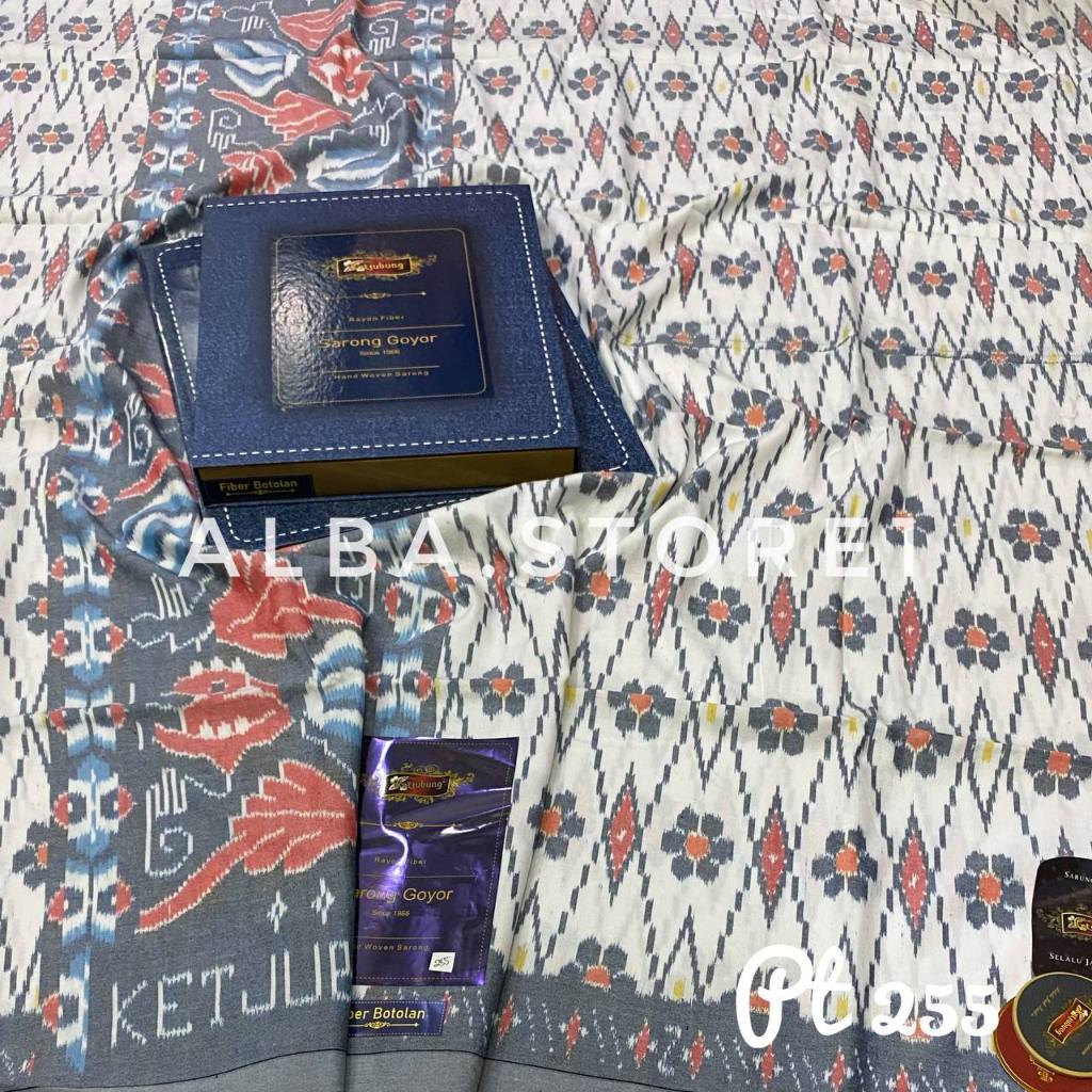 [PUTIH/SOFT] Sarung Ketjubung Goyor Ori Warna Soft Putih Abu Hitam//Sarung Goyor Kecubung Jumbo Goyo