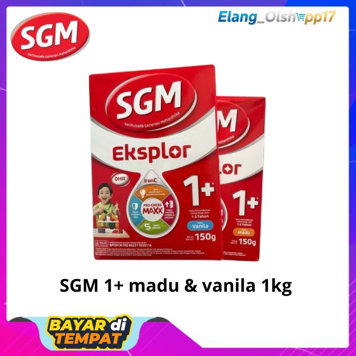 SGM Eksplor 1+ 150gram Susu Pertumbuhan Anak 1-3 Tahun Madu & Vanila