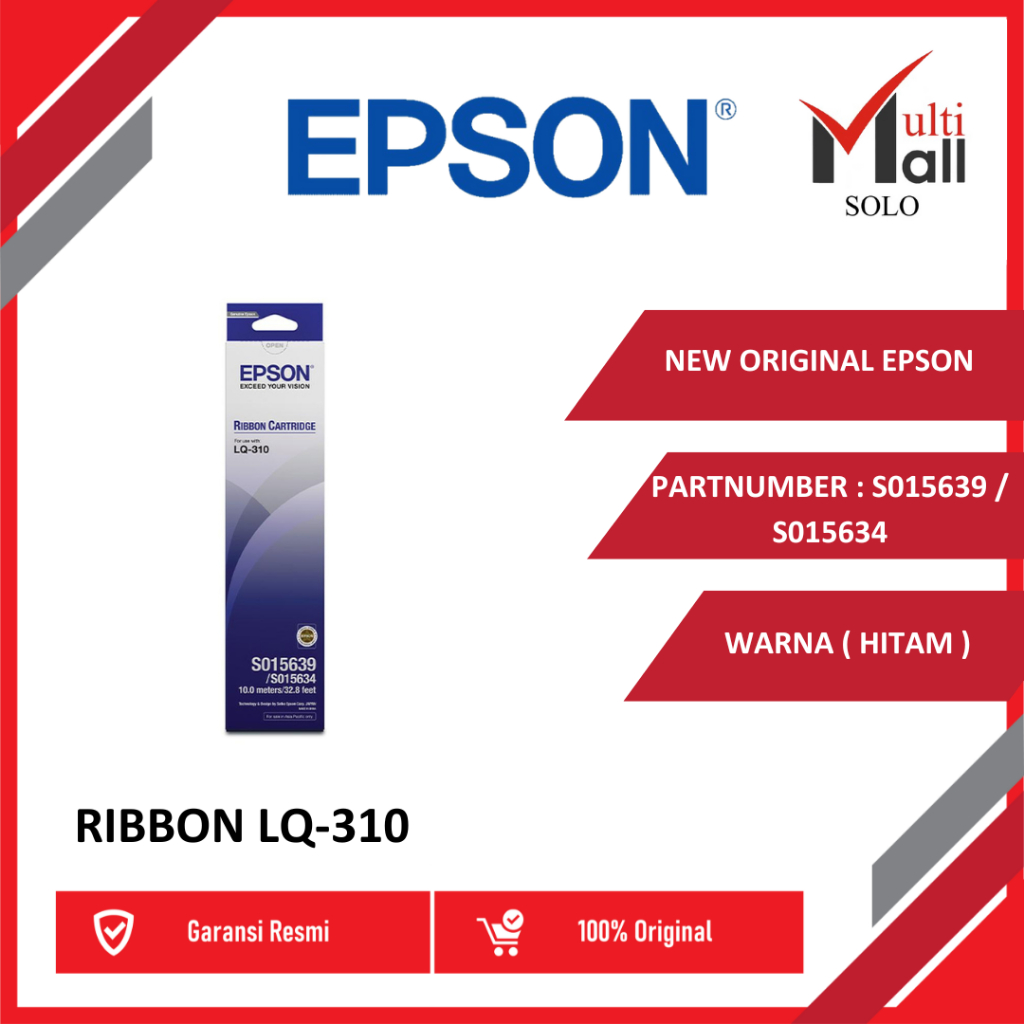 EPSON PITA RIBBON CARTRIDGE LQ-310 LQ 310 LQ310 ORIGINAL