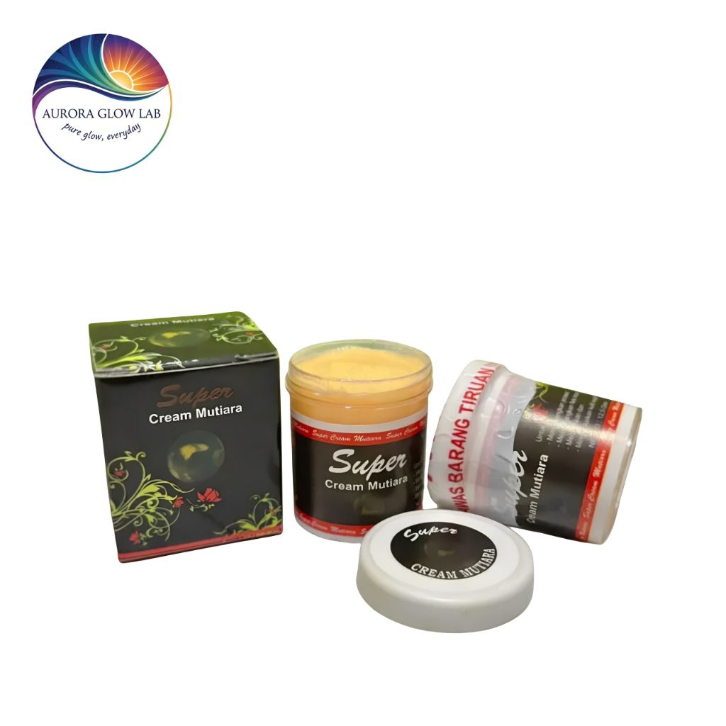 Cream Super Mutiara Original Krim Wajah Mencerahkan & Meratakan Kulit | Aurora Glow Lab